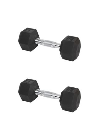 Juego 2 mancuernas hexagonales 5kg NUEVAS