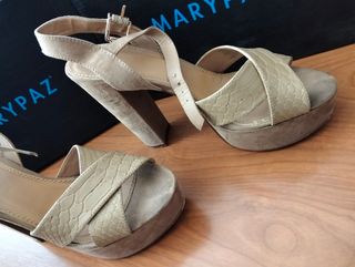 Sandalias MARYPAZ beige-marrón