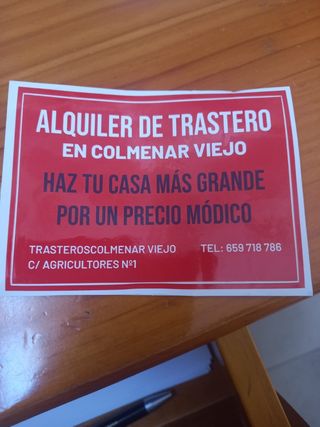 Trastero Colmenar Viejo - Alquiler