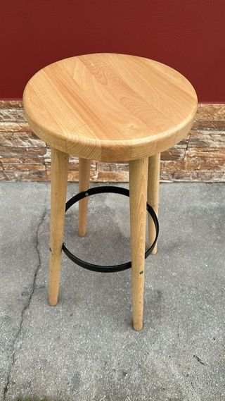 Taburete madera y metal