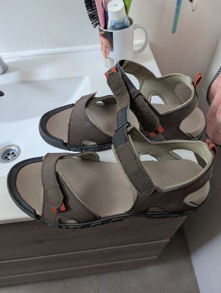 Sandalias Quechua trekking - Marrón Beige