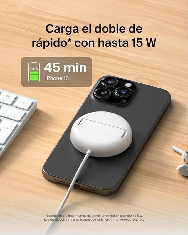 Cargador Belkin Qi2 Magnético 15W SIN ESTRENAR