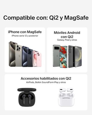 Cargador Belkin Qi2 Magnético 15W SIN ESTRENAR