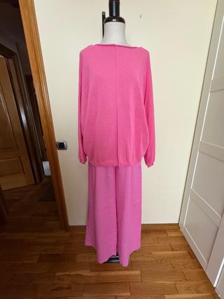 Jersey Zara rosa manga murciélago
