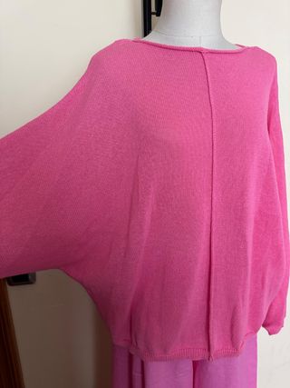 Jersey Zara rosa manga murciélago