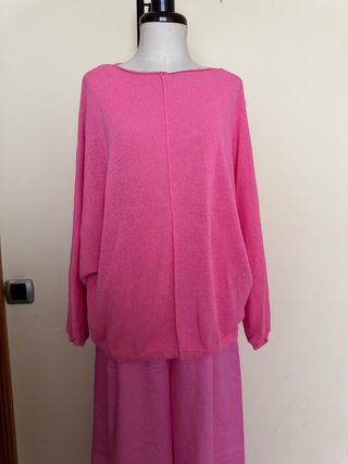 Jersey Zara rosa manga murciélago