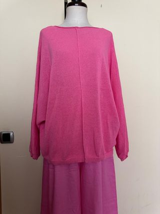 Jersey Zara rosa manga murciélago