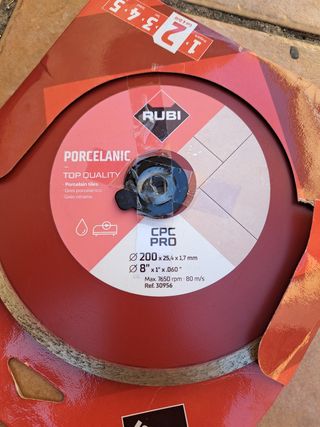 Disco Rubi 200mm - Diamante. Para porcelarmico.
