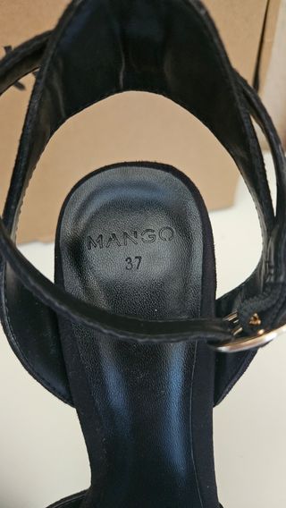 Sandalias tacón Mango negras 37