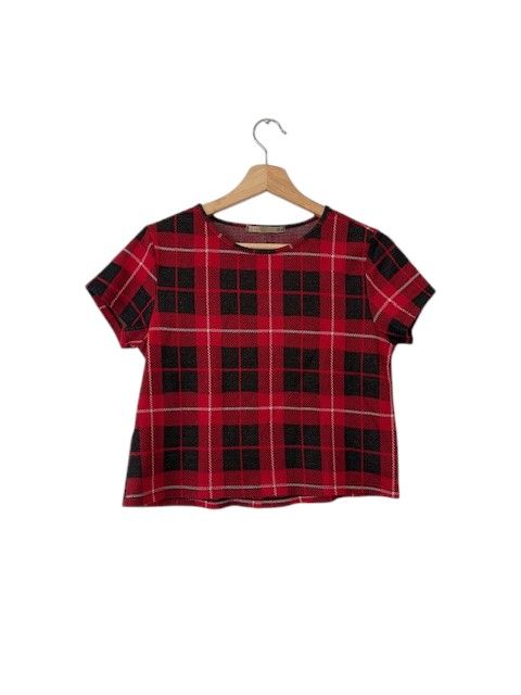 Top camiseta a cuadros Sfera talla S