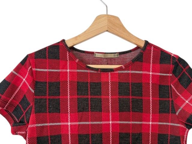 Top camiseta a cuadros Sfera talla S