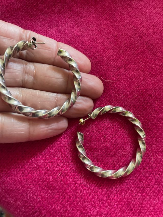 Orecchini argento - cerchi intrecciati