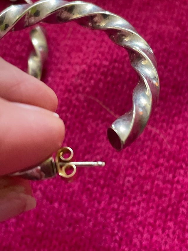 Orecchini argento - cerchi intrecciati