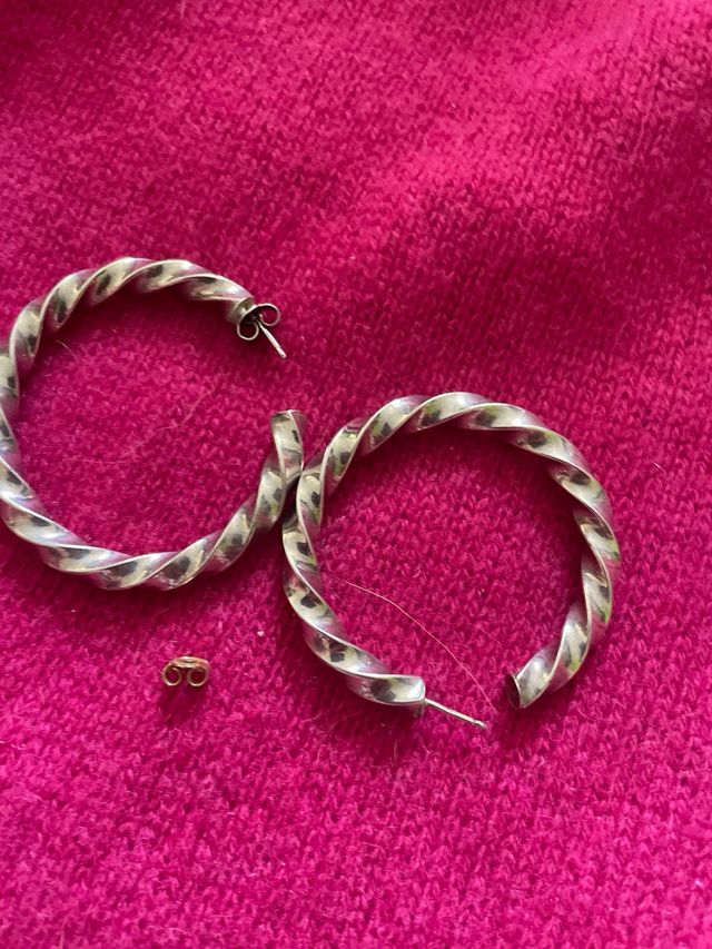 Orecchini argento - cerchi intrecciati