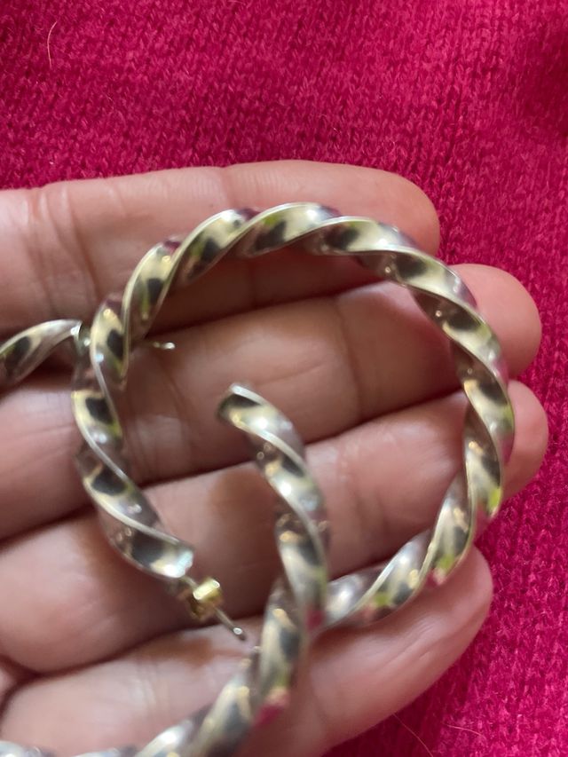 Orecchini argento - cerchi intrecciati