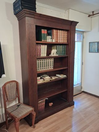 Librería madera salón - 5 baldas