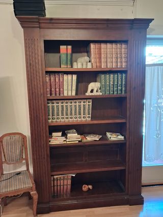 Librería madera salón - 5 baldas