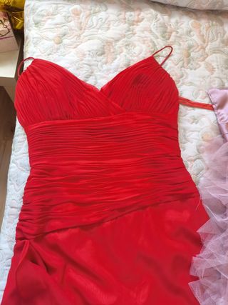 Vestidos fiesta talla S - Rojo y Rosa