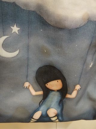 Borsa tela - blu, grigio