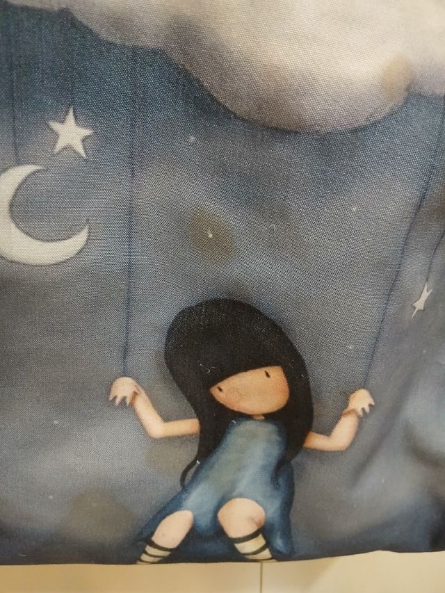 Borsa tela - blu, grigio