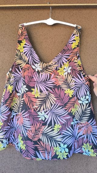 Top tirantes estampado tropical talla 38