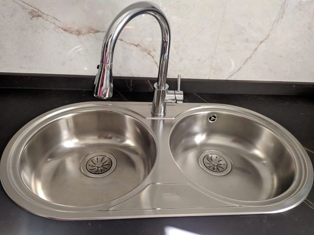 Fregadero de inox 2 senos Teka 