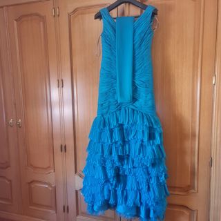 Vestido fiesta turquesa