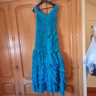 Vestido fiesta turquesa