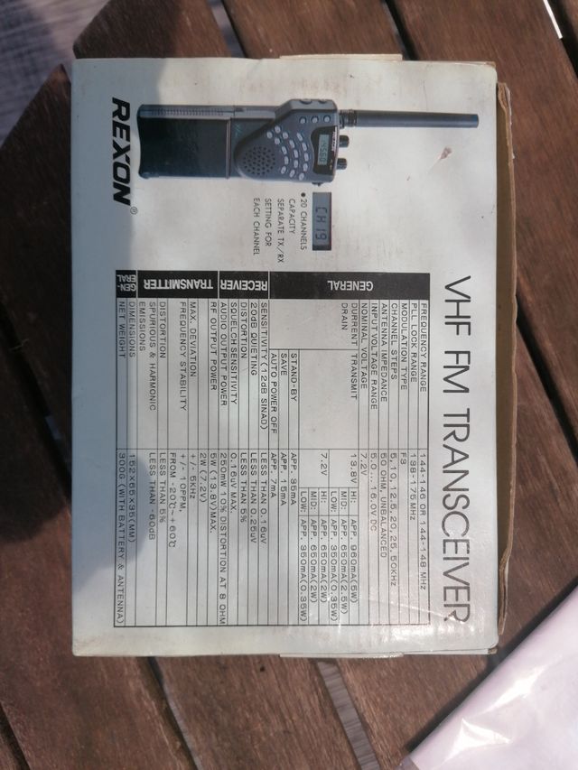 REXON RL-103 walkie talkie VHF