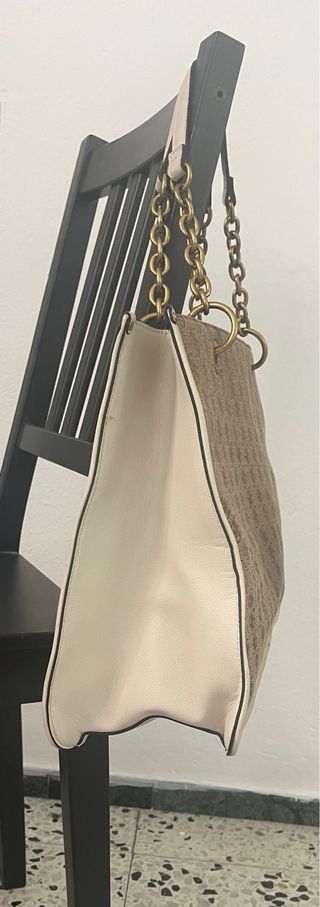 Bolso shopper marca Guess original - color beige