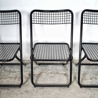 Set 5 sillas negras plegables Federico Giner 085