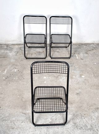 Set 5 sillas negras plegables Federico Giner 085