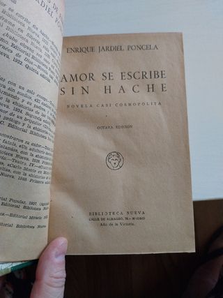 Amor se escribe sin hache. Libro de 1929.