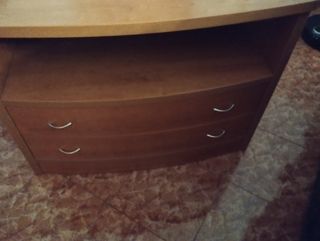 Mesa TV 2 cajones madera