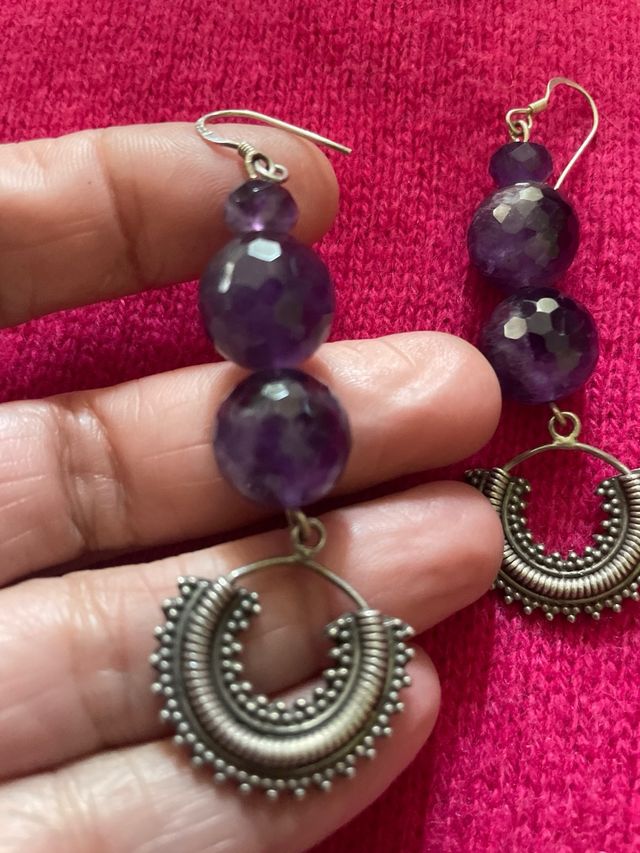 Orecchini Ametista Argento 925