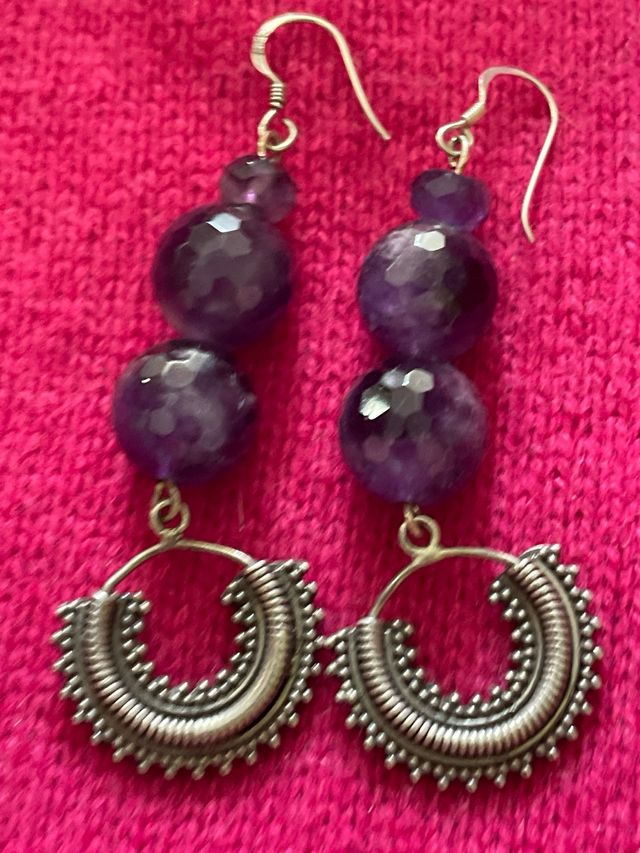 Orecchini Ametista Argento 925