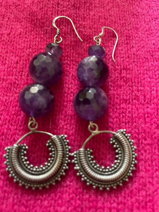 Orecchini Ametista Argento 925