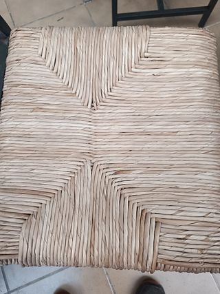 Mesa cristal y forja 4 sillas