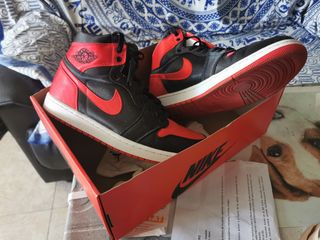 NIKE Air Jordan 1 Satin Rojo-Negro