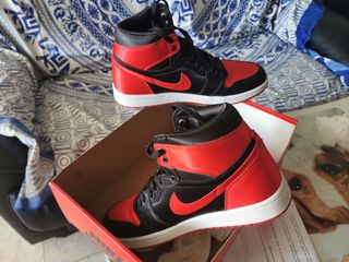 NIKE Air Jordan 1 Satin Rojo-Negro