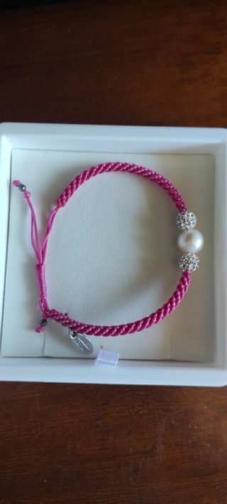 Pulsera Lotus fucsia - perla