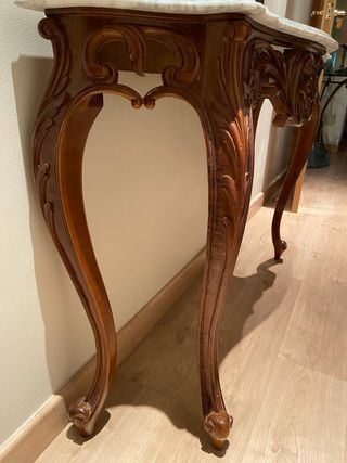 Consola con espejo - Madera tallada