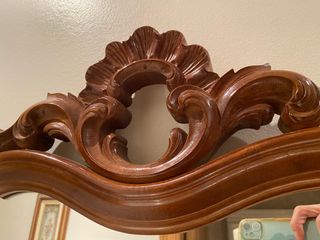 Consola con espejo - Madera tallada