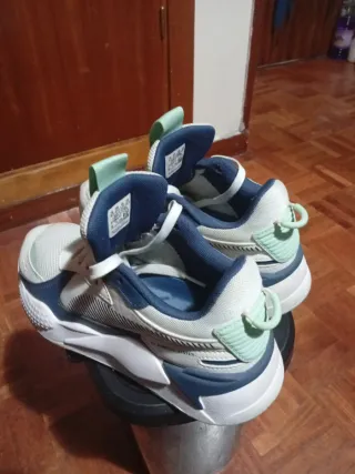 Zapatillas Puma Running Mujer - Blancas y Azules