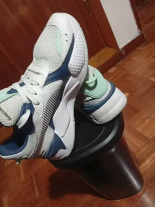 Zapatillas Puma Running Mujer - Blancas y Azules