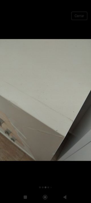 Cómoda 4 cajones - Blanco/Beige