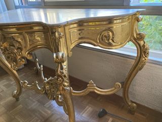 Cómoda antigua pan oro - mármol