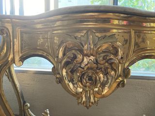 Cómoda antigua pan oro - mármol