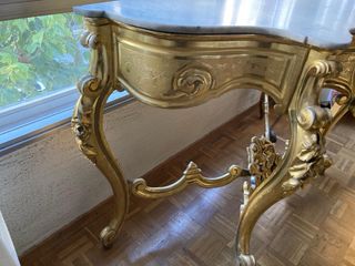 Cómoda antigua pan oro - mármol