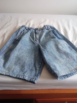 Bermuda vaquera azul